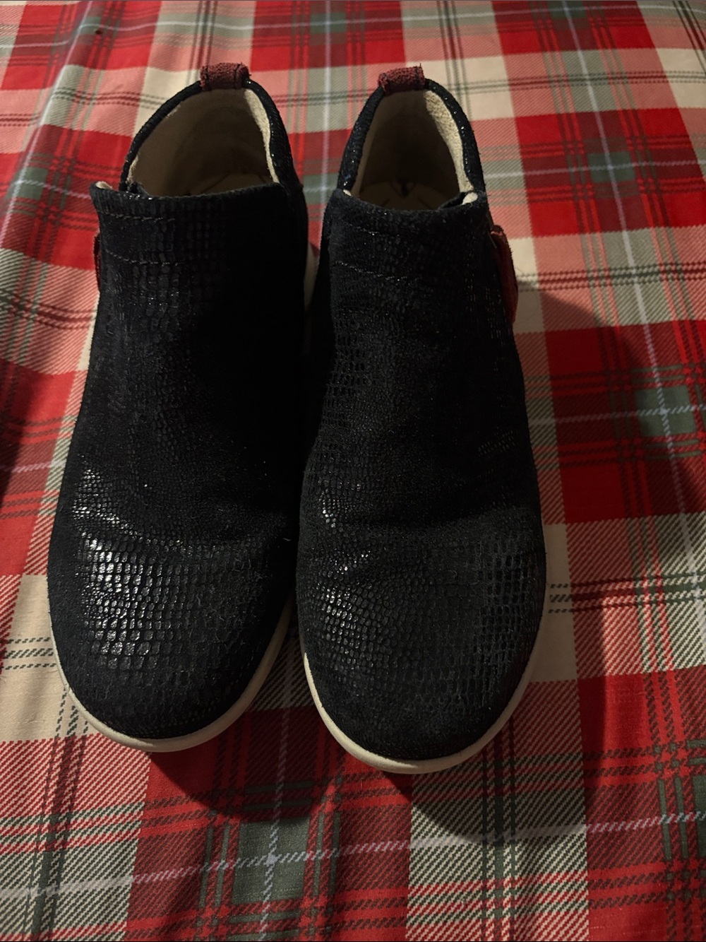 REVERE, Womens Black Lizard Dublin Sneakers Shoes